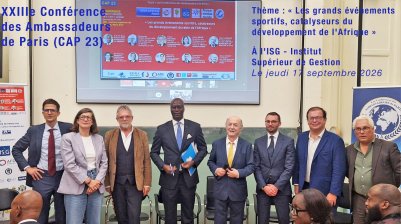 CAP 23 / REPLAY INTÉGRAL (02 h 08') de la XXIIIe CONFÉRENCE DES AMBASSADEURS DE PARIS sur « Les grands événements sportifs, catalyseurs du développement durable de l'Afrique »