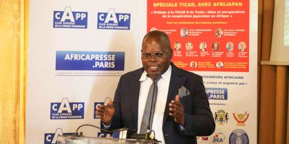 TICAD-AFRIJAPAN- Ferdinand BLEKA, Président AFRIJPAN, présente l'ambitieuse « Résolution de Paris 2022 » pour renforcer la coopération de la TICAD en Afrique