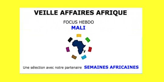 Veille Affaires Afrique n° 12 - FOCUS MALI, avec Semaines Africaines