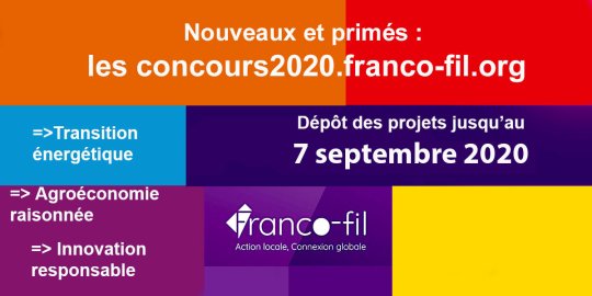 Jusqu'au 7 septembre inclus, candidatez aux 3 concours primés pour jeunes entrepreneurs de Franco-fil.org