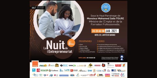 Agenda Bamako, 28 au 30/01 - La VIe « Nuit de l'Entrepreneuriat » veut ouvrir de nouvelles perspectives à l'économie du Mali
