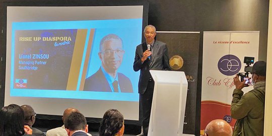Lionel ZINSOU à Paris, devant le Club Efficience : « Face à la crise, la diaspora a exprimé sa solidarité avec l'Afrique »