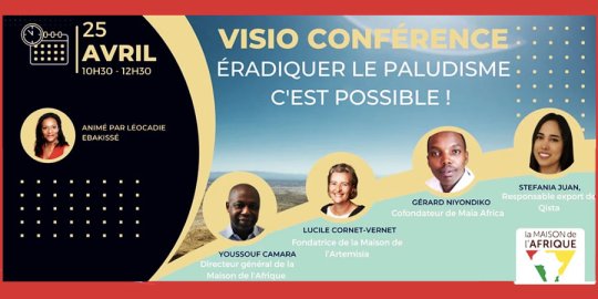 Agenda Paris en ligne, 25 avril 2022 (10 h 30 > 12 h 30) - « ÉRADIQUER LE PALUDISME, C'EST POSSIBLE ! », une visioconférence organisée par La Maison de l'Afrique