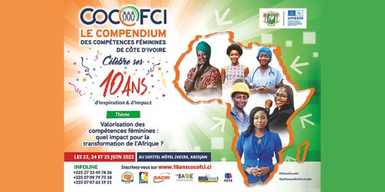 ABIDJAN, 23 au 25 juin - Colloque international du Xe anniversaire du Compendium des compétences féminines de Côte d'Ivoire, conçu par Mme Euphrasie KOUASSI YAO
