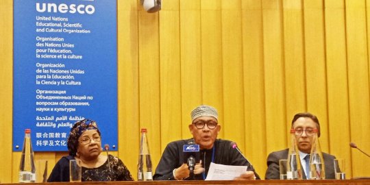 Le styliste ALPHADI à Paris, à l'Unesco : « Capitale culturelle 2022 du Continent, RABAT va accueillir le XIVe Festival International de la Mode en Afrique »