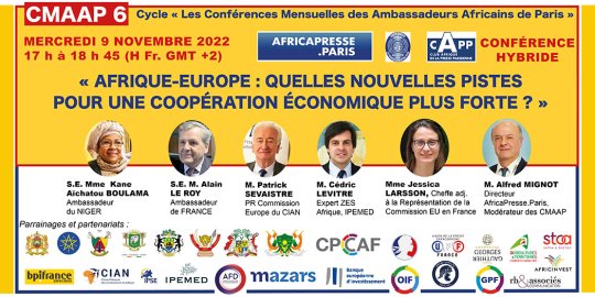 CMAAP 6, 09/11 : « AFRIQUE-EUROPE : Quelles nouvelles pistes pour une coopération économique plus forte ? » 