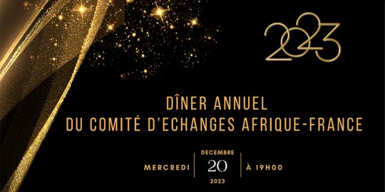 Agenda Paris, 20 décembre - Dîner-débat annuel du Comité d'Échanges Afrique-France, ouvert aux non-adhérents
