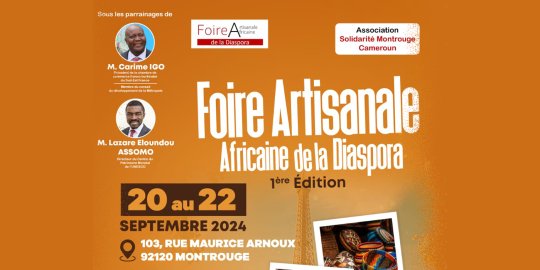 Agenda Paris-Montrouge, 20 > 22/09/24 - Première Foire Artisanale Africaine de la Diaspora, organisée avec la Mairie de Montrouge